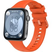 Resim Teknocep Huawei Watch Fit 3 Band Serisi Klasik Kordon Silikon Strap Kayış-turuncu 