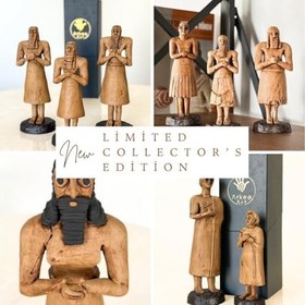 Resim Tell Asmar Koleksiyon Serisi (6’lı) – Antik Sümer Tapınak Figürleri | El Yapımı Mezopotamya Heykel Seti | Ruhani Alanlar ve Dekoratif Kullanım İçin 