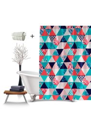 Resim Tropikhome Renkli Banyo Duş Perdesi-1.kalite Polyester Kumaş Banyo Perdesi, 180x200 Cm Duş Perdeleri 