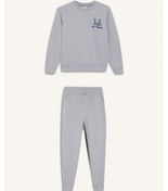 Resim Defacto Erkek Çocuk 2li Takım Baskılı Sweatshirt Eşofman Altı F2593a825augr377 Gri 