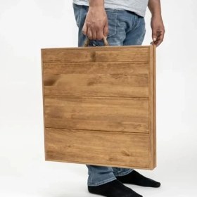Resim Erdo Ticaret Katlanır Bahçe Masası - 50X50 Cm, Ceviz Renk 