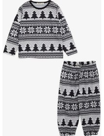 Resim Breeze Erkek Bebek Pijama Takımı Çam Ağacı Desenli 9 Ay-3 Yaş, Karışık Renk 