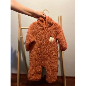 Resim BabyZ Çıtçıtlı Kapüşonlu Yumuşak Bebek Tulumu 
