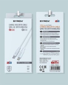 Resim Syrox PD18LK 18W 3.0A Type-C To Apple Uyumlu iPhone Pd Şarj Kablosu 