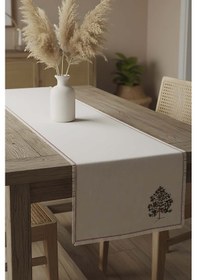 Resim Rivaistanbul Çam Ağacı Nakışlı Hasır Görünümlü Kenarları Püsküllü Runner 40x115 Cm Çok Renkli 