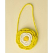 Resim El Yapımı Makrome Çanta Doğal ve Şık Tasarım Çiçek Kırmızı 