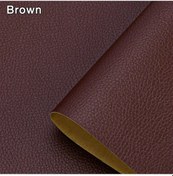 Resim Kendinden Deri İçin Onarım Yama Bant Ev Dıy Fix Kanepe Moto Araba Koltuğu Brown 100x138cm 