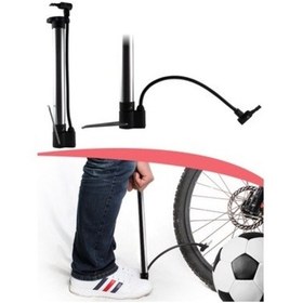 Resim Metal Gövdeli Bisiklet Pompası. El Pompası.Top Pompası+şişme Yata 