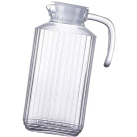 Resim 1800ml Kapasiteli Kapaklı Cam Sürahi - Şeffaf 