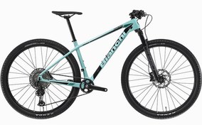 Resim BIANCHI NITRON 9.4 XT KARBON ERKEK DAĞ BİSİKLETİ 480H HD 29 JANT 12 VİTES DEORE CELESTE SİYAH Bianchi