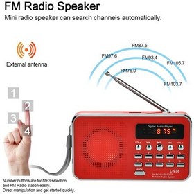 Resim Xindoker "l-938 Taşınabilir Fm Radyo & Mp3 Çalar - Yüksek Ses Kalitesi, Usb/tf Kart Desteği, Kulaklık Çıkışı" 