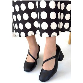 Resim Kier Siyah Cilt Topuklu Ayakkabı Çok Renkli 