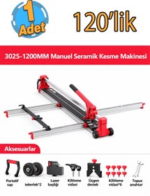 Resim SHİJİNG Lazerli 120 'lik Manuel Granit Seramik Fayans Kesme Makinesi 120 cm 3025-1200 mm 1 Adet 