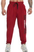 Resim Big Sam Geniş Kesim Çizgili Body Pantolon Eşofman Altı Bordo 1177 