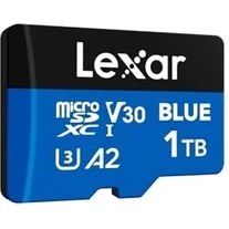 Resim Lexar Mavi Mikro Sd Kart 1 Tb, 160 Mb/s'ye Kadar Okuma, Microsdxc Uhs-I Kart, Sınıf 10, U3, V30, A2, Full Hd ve 4K Video, Akıllı Telefonlar/tabletler/aksiyon Kameraları Için Yüksek Hızlı Hafıza Kartı 