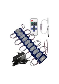 Resim 20 Adet 12 Volt 1.2 Watt Dar Açılı Tek Lensli Mavi Led Modül 12a Tek Renk Rf Dimmer 2a Priz Tipi Ada 