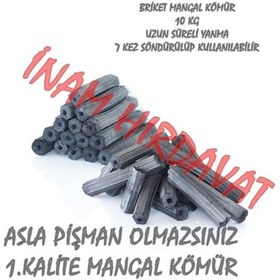 Resim Mangal Kömürü - Barbekü Mangal Kömür 10 Kg - 7 Kez Yanma Özelliği 