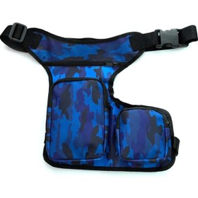 Resim Genel Markalar Bacak Çantası Üç Cepli Kamufulaj Mavi 