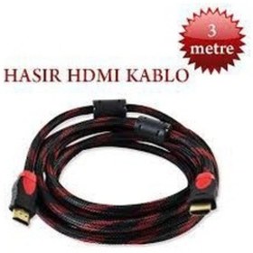 Resim 3 Metre Çelik Örgülü 3D Standart Hdmi Kablo-Full Hd Görüntü-Hasir 
