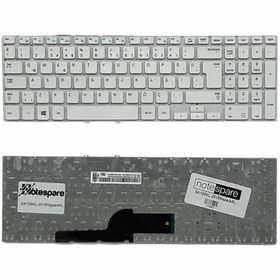 Resim Notespare Samsung ile Uyumlu NP350E5C, NP350V5C, NP350V5X, NP355E5C Notebook Klavye Beyaz TR 