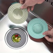 Resim 3'lü Mutfak Lavabo Süzgeçleri - Saç & Yiyecek Yakalayıcı, Açık Yeşil & Mavi Renklerde Temel Drenaj Koruma Sepetleri, Ev Kullanımı İçin Dayanıklı Plastik File, Mutfak Lavabo Süzgeçleri 