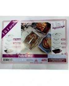 Resim abnturk 3 In 1 Kare Dikdörtgen ve Yuvarlak Borcam Taşıma Kabı 47X35X12CM Kapaklı Süper Şık Sunum Tepsisi 