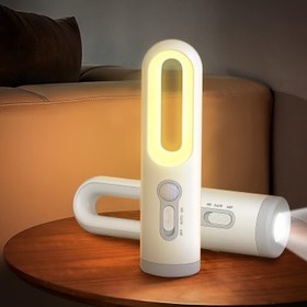 Resim LED el feneri gece lambası hareket sensörlü, USB şarj edilebilir taşınabilir aydınlatma lamba, yatak odası için elde tutulan el feneri, okuma, kamp, açık hava, acil durumlar 