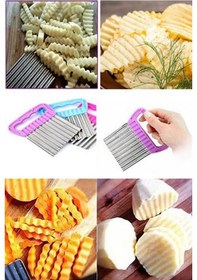 Resim Chips Chopper Şekilli Sebze ve Meyve Dilimleyici Patates Soyucu Çok Renkli 