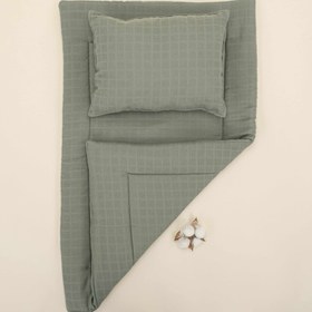 Resim Alt Açma Matı ve Yastık - Haki Müslin 