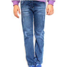 Resim Milenawear By Milena Likralı Yıpratma Ispanyol Paça Jeans Mavi 