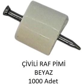 Resim Adilon Çivili Raf Pimi Beyaz 1000 Adet 