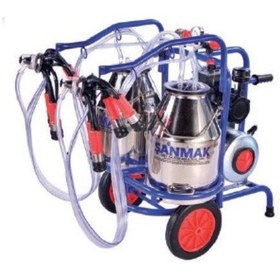 Resim Çift Sağım Süt Sağma Makinası Çift Güğüm - Paslanmaz 