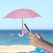 Resim 1-Paket Mini Telefon Şemsiyesi - Anti-Glare UV Koruma, Yağmur ve Güneş Kalkanı, Akıllı Telefonlar için Yansıtıcı Ekran Koruyucu, Hafif Mavi Arka Plan, Dayanıklı Yapı, Açık Hava Kullanımı için Eğlenceli Tasarım 