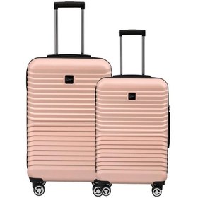 Resim 2'li Valiz Seti Polikarbon Büyük Boy Orta Boy Valiz Pudra 1811 Pudra 