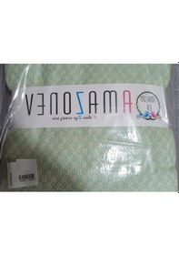 Resim Amazon Ev Naturel Çift Kişilik Pike Takımı- Yeşil Krem 