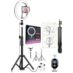 Resim Ecuy Bluetooth Kumandalı 10 Inç Ring Light Youtuber Selfie Tiktok 