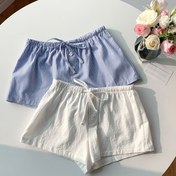 Resim Kadın Linen Çizgili Şort 2'li Paket 