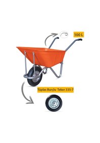 Resim Kanat Megaplast El Arabası -100 Litre 