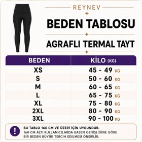 Resim REYNEV 3 Kademeli Agraflı Sauna Taytı - Polymer Terletici Toparlayıcı Tayt - 2XL 