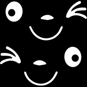 Resim Hobi Butik Göz Kırpma Dikiz Ayna Sticker 11x5 Cm 