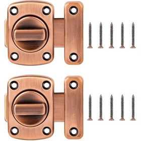 Resim Sürgülü Kapı Kilidi - Sürgülü Kilit - 2 Parça - Paslanmaz Çelik - Düz Sürgü Sürgülü Kilit - Kapı Sürgüsü - Kilit - Hırsızlığa Karşı Koruma 