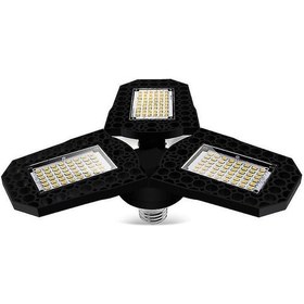 Resim Jeehugo E27 40w Led Ampul, 100-277v, 270 Açısı, 50000+ Saat, Islak/kiracı Beyaz, Garaj/depo İçin Smd2835 Plastik Işık 