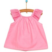 Resim HelloBaby Basic Kız Bebek Fırfır Askılı Bluz Kız Bebek 