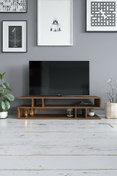 Resim dekorroom Stove Raflı Tv Sehpası Klasik Ceviz 