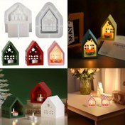 Resim 1 adet Noel Silikon Mum Tutucu Kalıbı - Tekrar Kullanılabilir Yıldız ve Kalp Şekilli Kalıp, Pencere Kesim Tasarımı ile Mükemmel DIY El Sanatları ve Tatil Süslemeleri için, Mum Yapımı Malzemeleri 