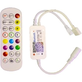 Resim tawitec Müziğe /sese Duyarlı Rgb Led Kontrol Paneli + Kumanda / Tel. Uyg. Kontrol – 24 Tuşlu 