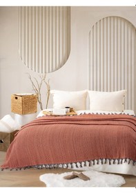 Resim Home Of Buldan Turuncu Çift Kişilik Pamuklu Pike 200 230 