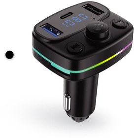 Resim starefsane AFT-10 RGB Type-C FM Transmitter Müzik Oynatıcı Kablosuz Bağlantı Araç Şarjı Fm Transmitter Cihazı 