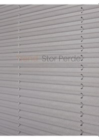 Resim Koyu Gri Plise Katlanır Cam Balkon Perdesi - Ofis Perdesi - Salon Perdesi - 048 Koyu Gri 