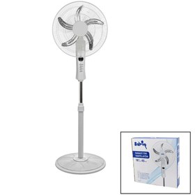 Resim Moon 18 İnc 45 Cm Kumandalı Sanayi Tipi Ayaklı Vantilatör 5-metal Pervane 3-kademe Hız 65w Y:137cm 